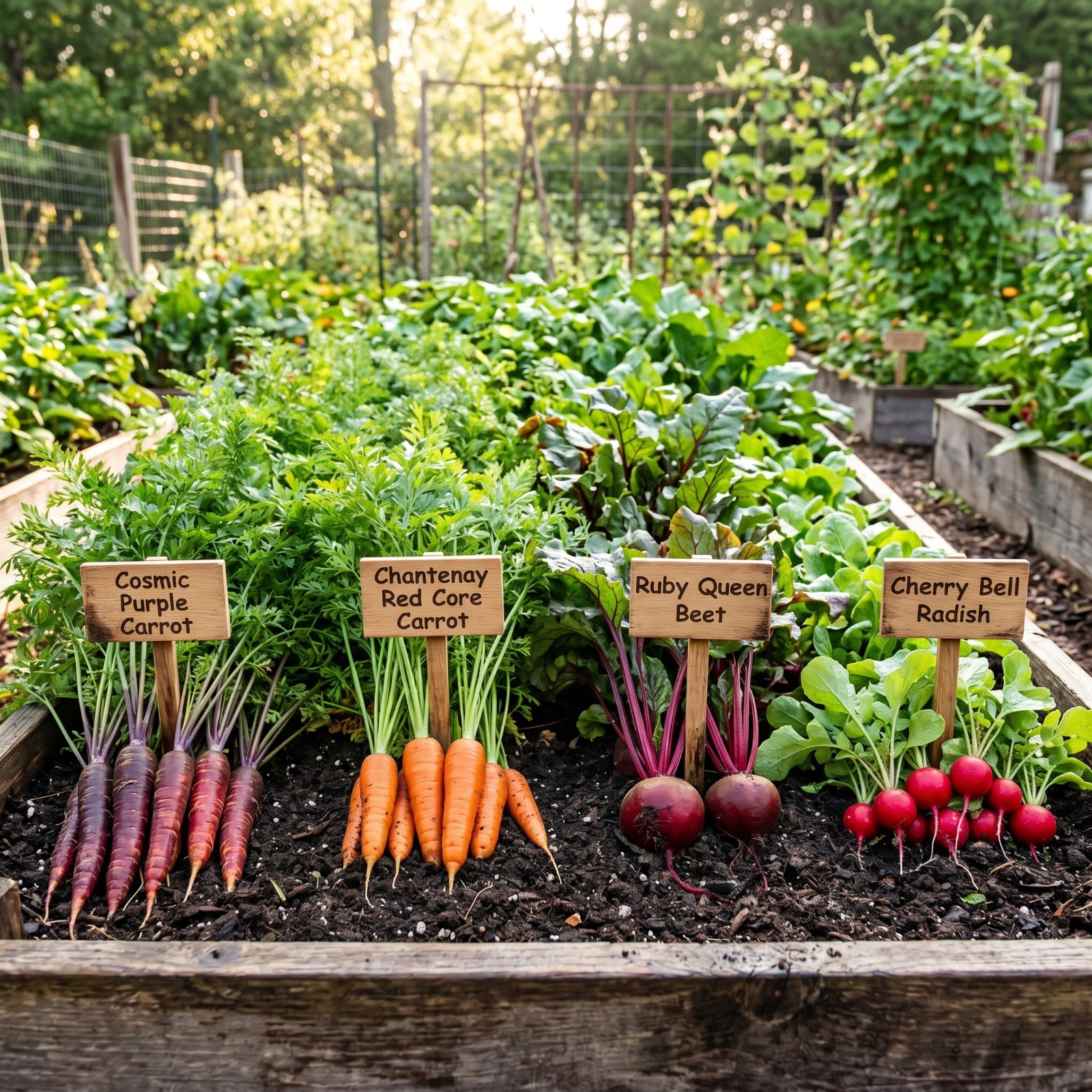 RAINBOW ROOT VEGETABLE COLLECTION Purple Carrot Beet Radish 4 Packs 1350 Seeds!