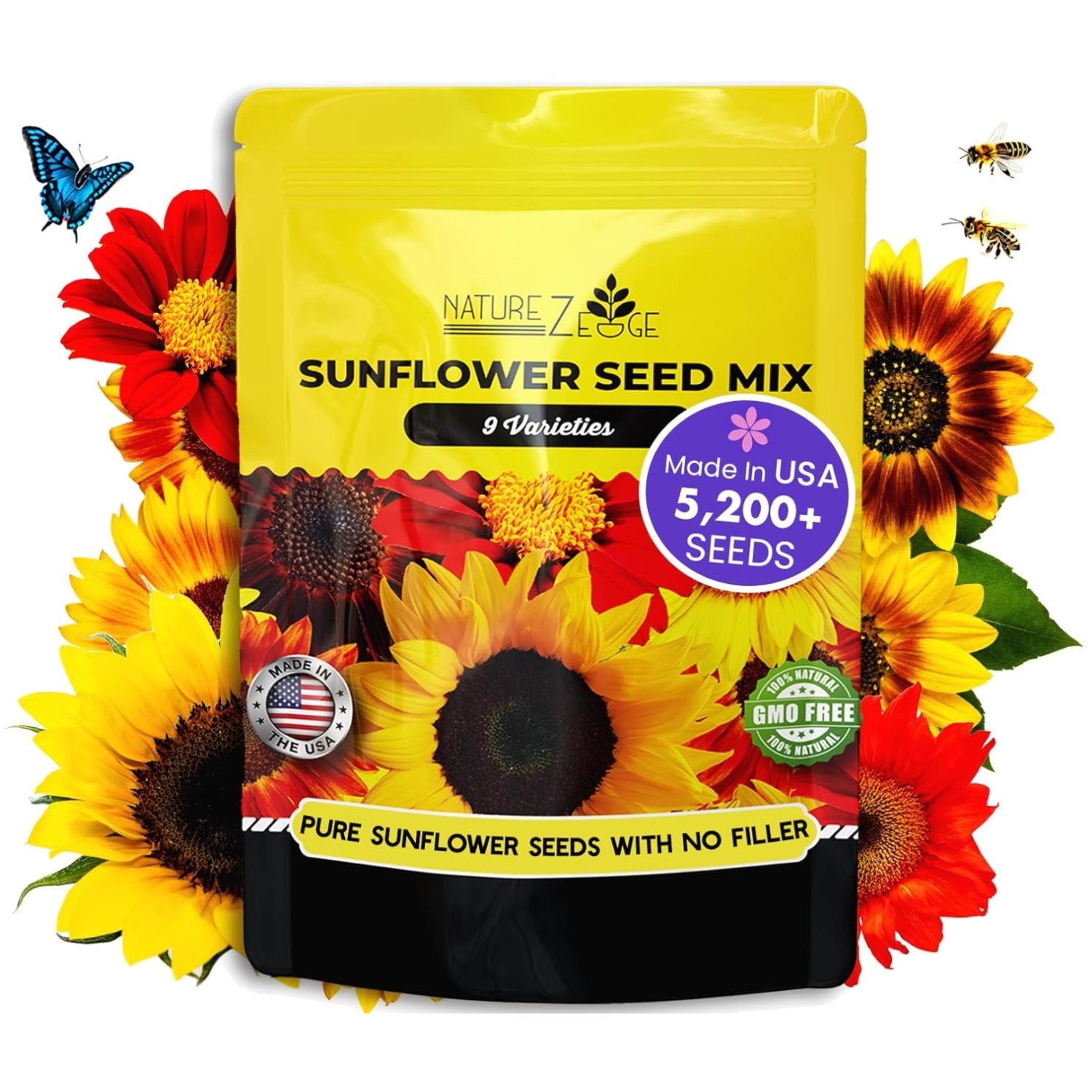 Colorful Sunflower Seeds Variety Pack