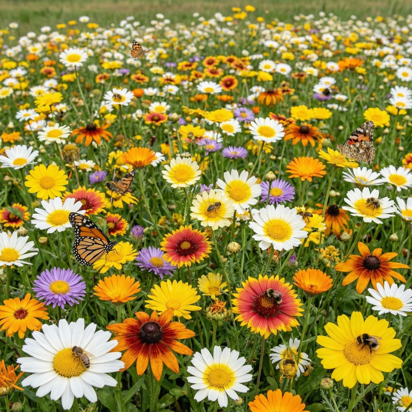 Landscaper’s Pack DAISY CRAZY Mix w/ Perennials Spring-Fall Non-GMO 3000 Seeds!