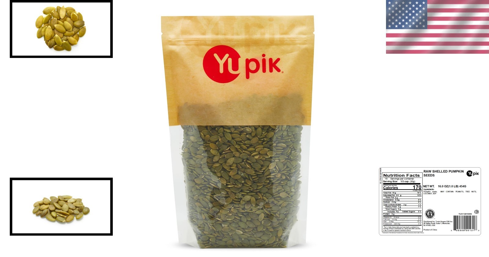 Raw Shelled Pumpkin Seeds – Nutty Flavor, 1 lb – Gluten-Free, Kosher Snack