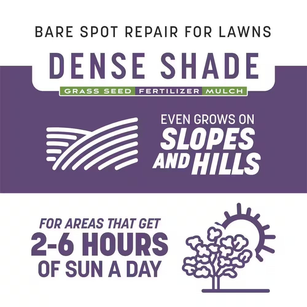 Smart Patch Dense Shade 10 Lb. 200 Sq. Ft. Grass Seed Bare Spot Repair with Mulc