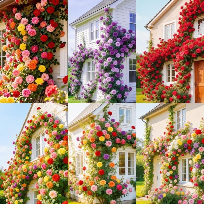 250 Count Mixed Climbing Rose Flower Seeds – Ornamental for Summer Blooms