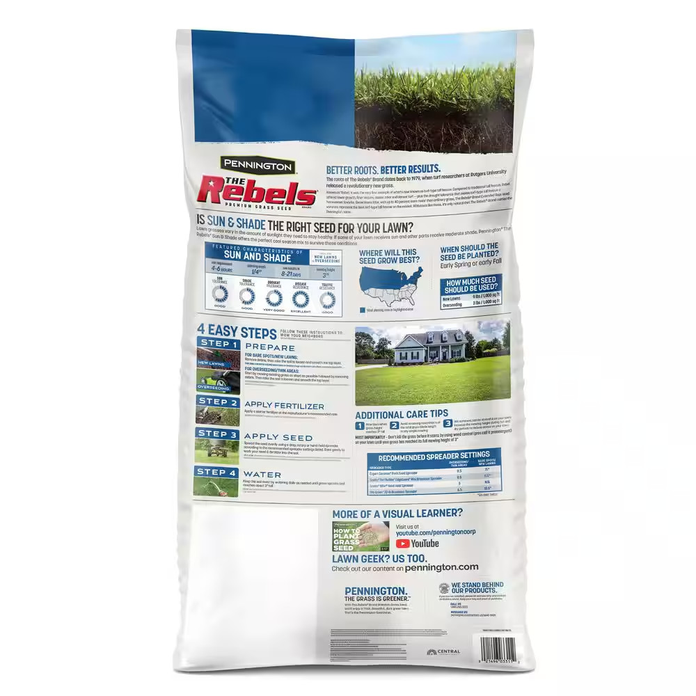 Rebels 40 Lbs. 13,320 Sq. Ft. Sun and Shade Grass Seed Blend