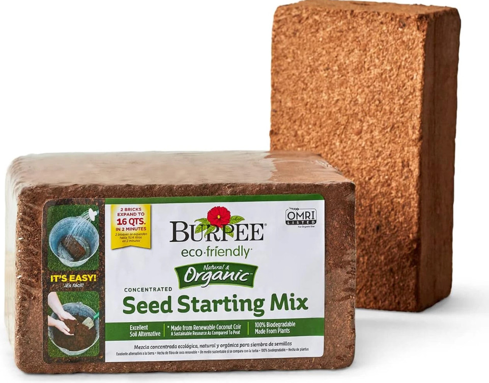 Organic Coconut Coir Concentrated Seed Starting Mix, 16 Quart