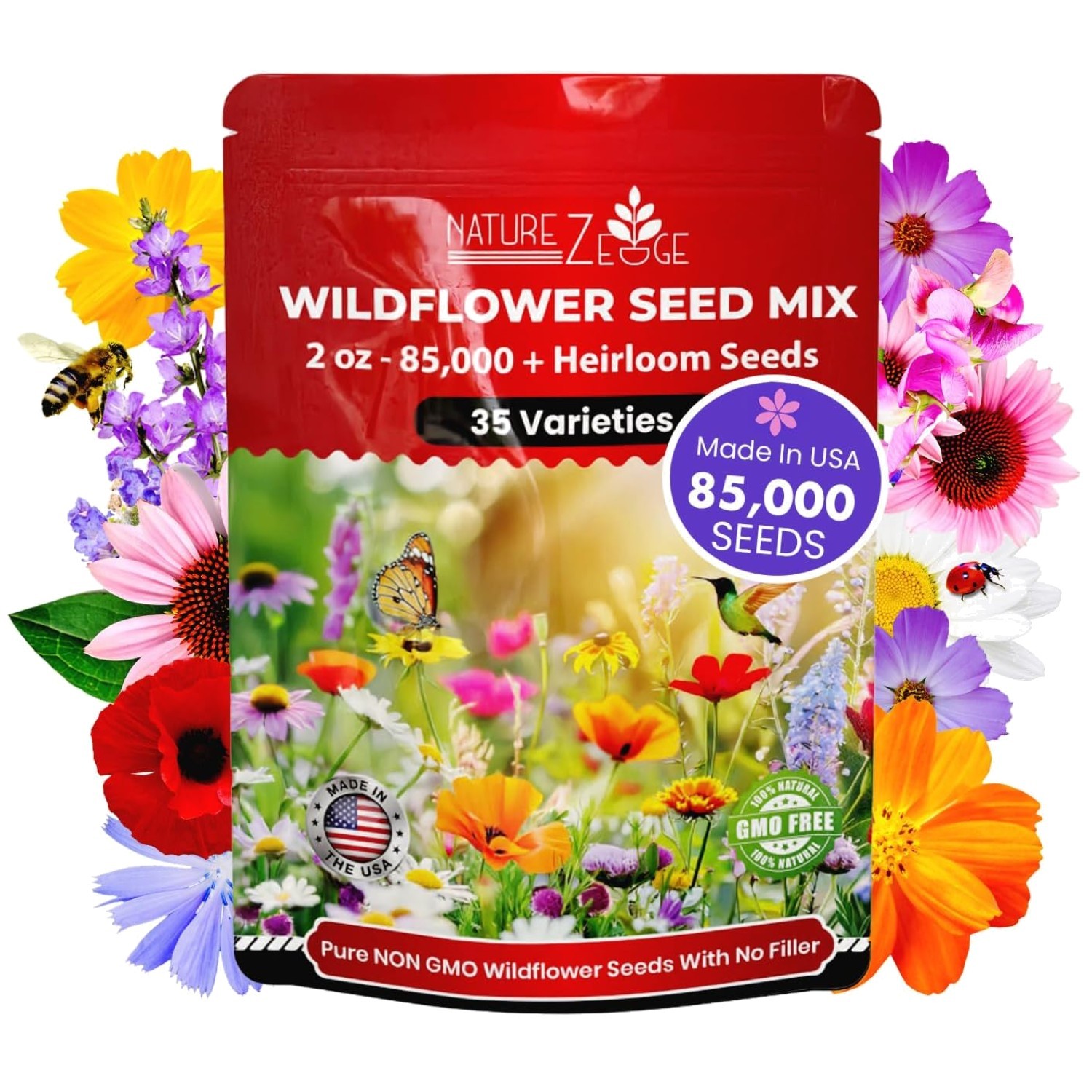 Annual & Perennial Wildflower Seeds – 85,000 Seeds