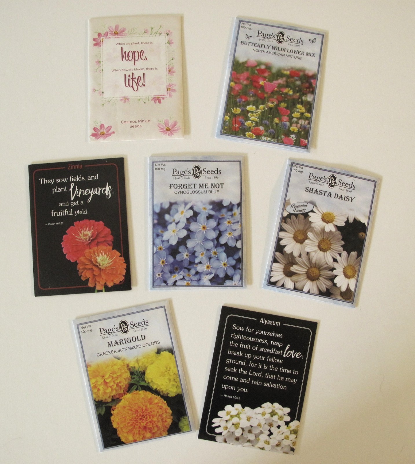 Assorted Flowers Seeds 7 Packs – Various Charitable Organizations