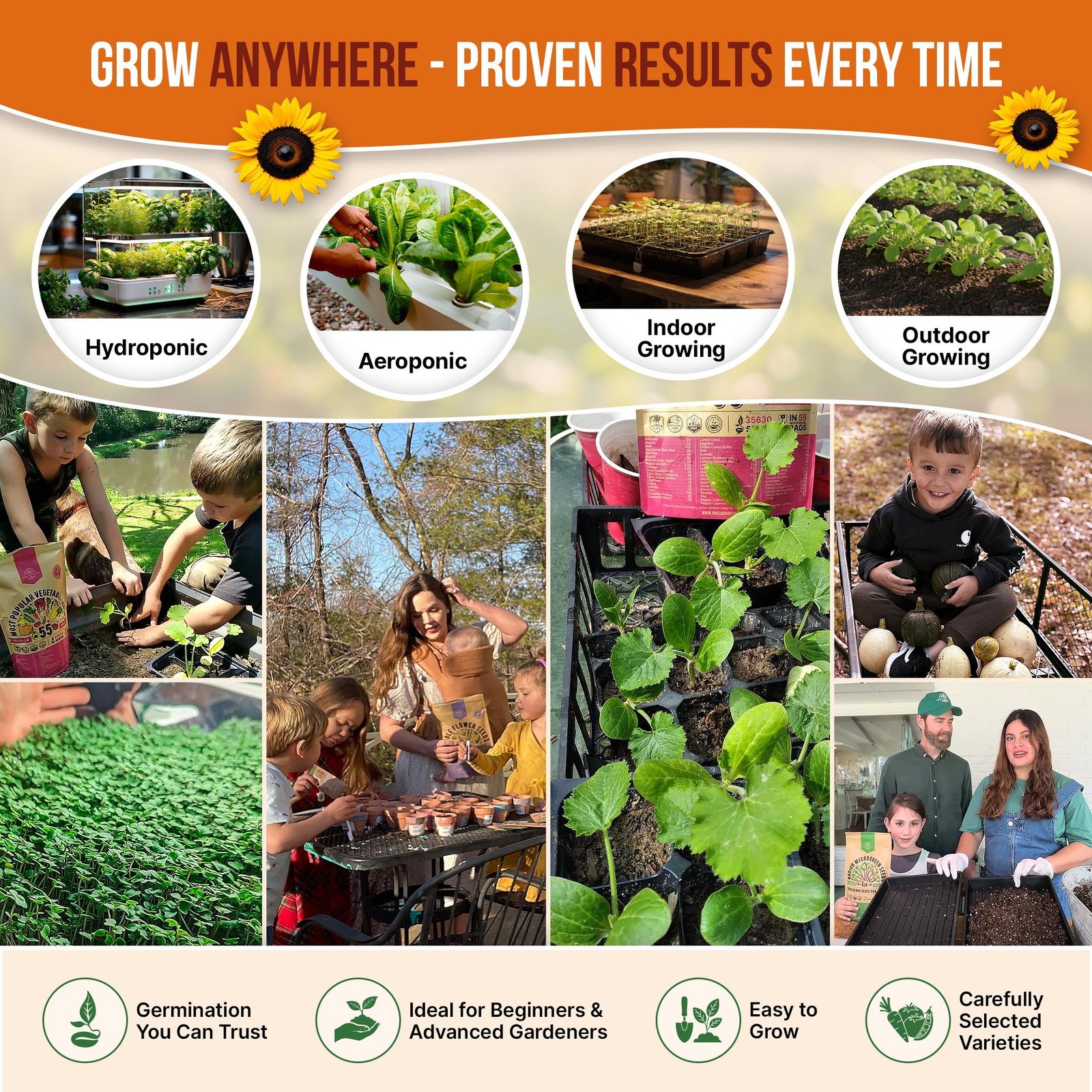 25 Summer Vegetable & Herb Garden Seeds Variety Pack – 6,820+ Non-GMO Heirloo…