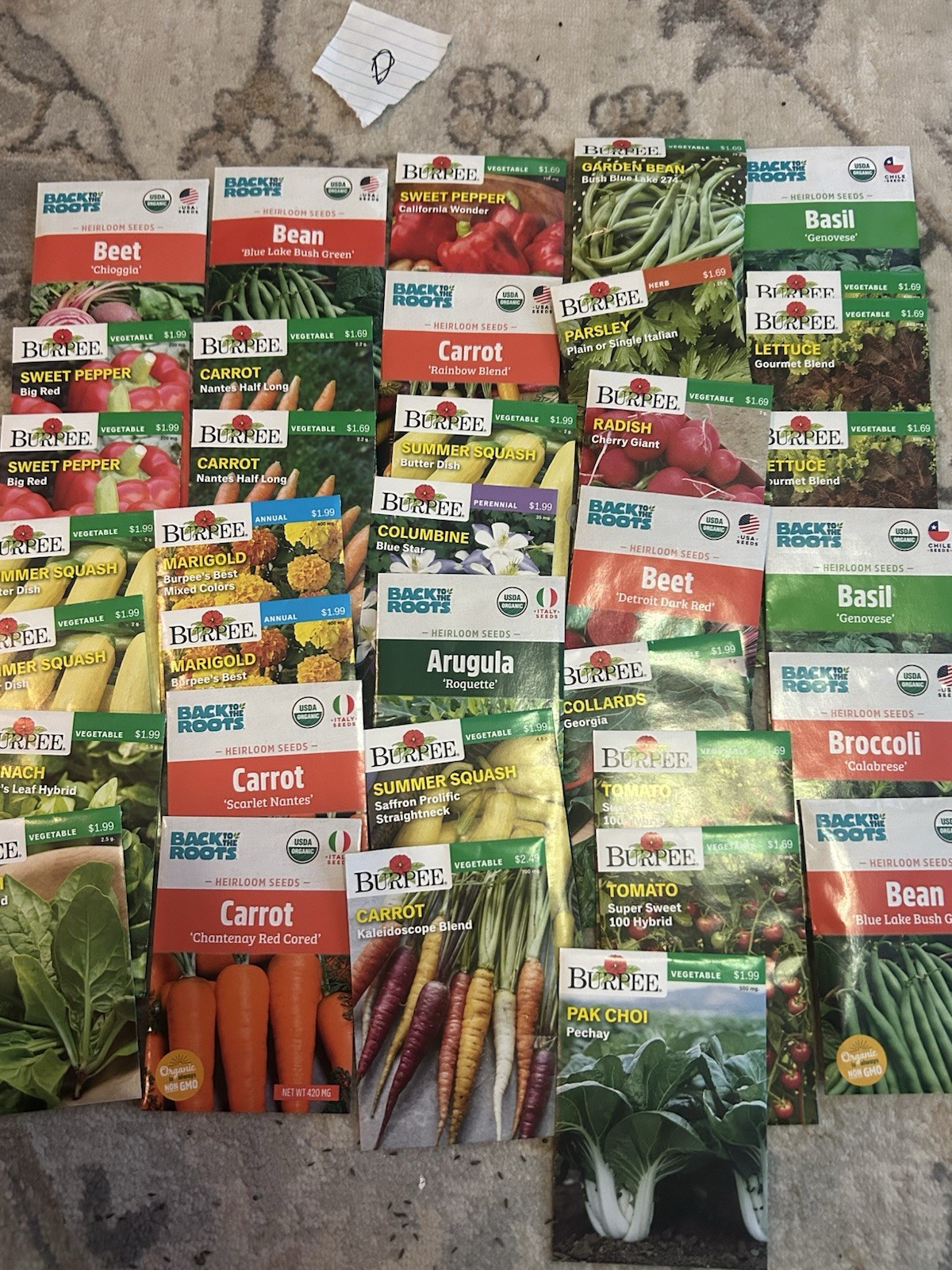 Lot D seeds Vegetable, flowers And Herb Seed Packets Packs 2025 mix gardening.