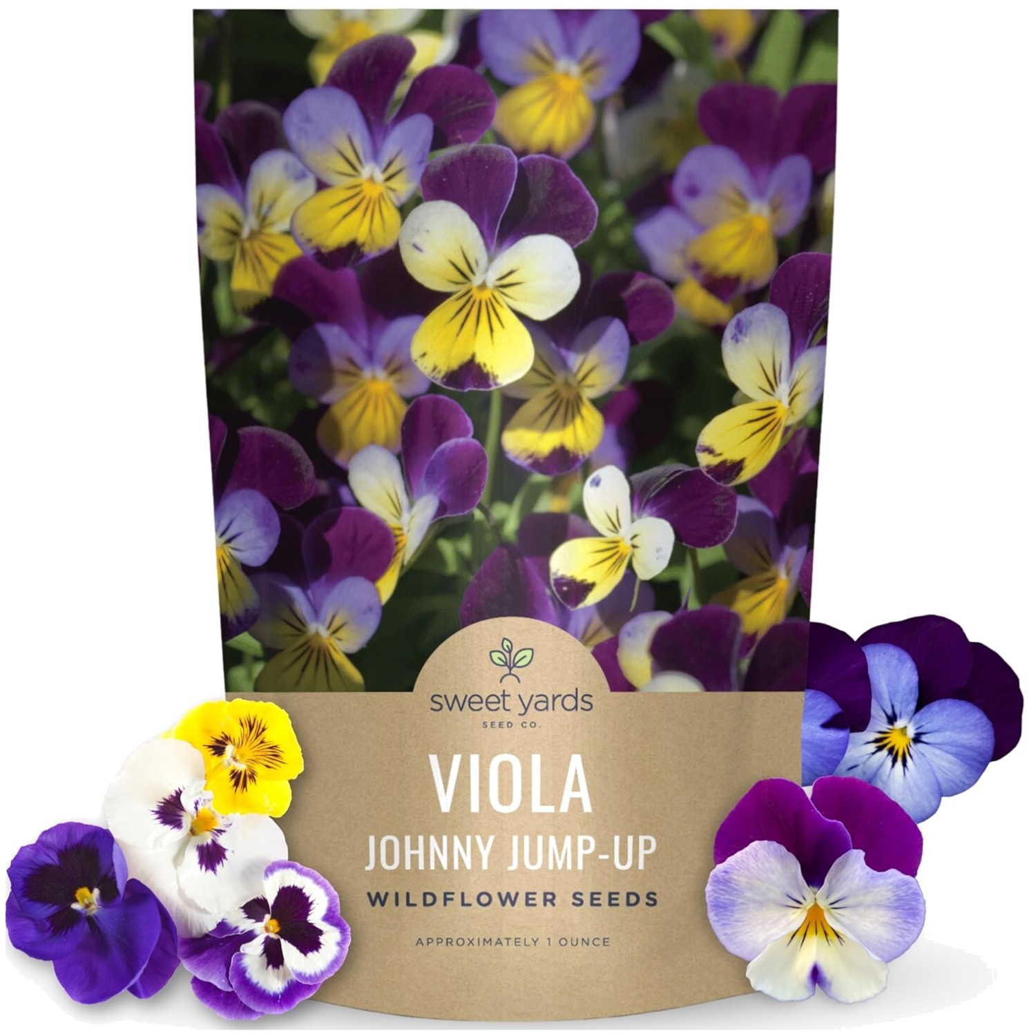 Bulk Viola Tricolor Seeds – 1oz Pouch – 40,000 Seeds