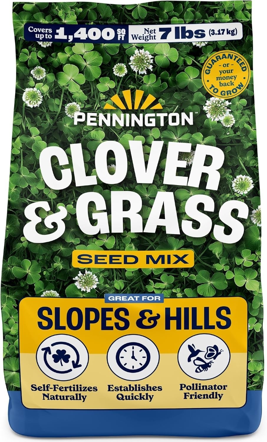 7 LB Self-Fertilizing Clover Seeds for Lush Green Lawns – Pollinator Friendly