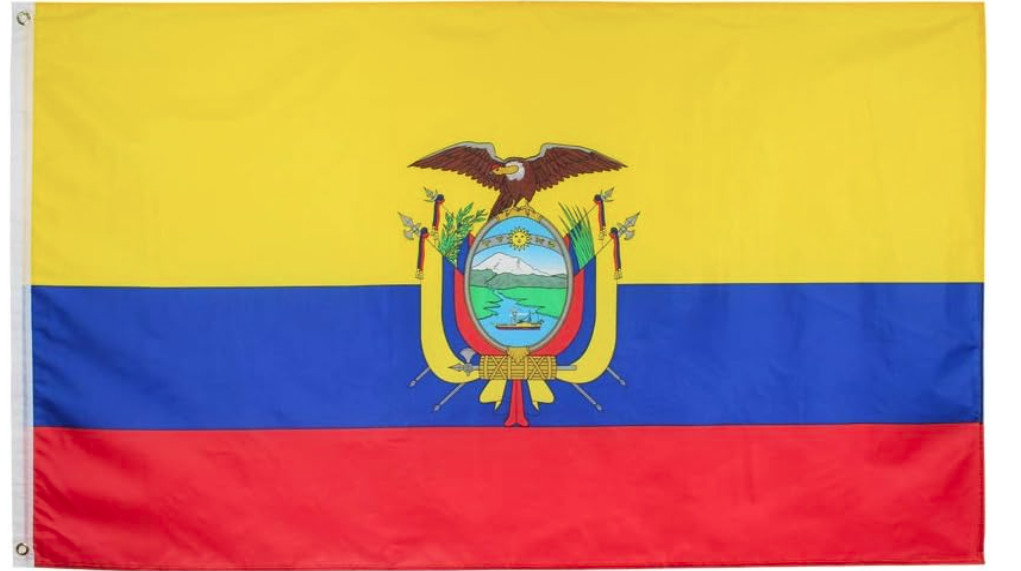 ECUADOR FLAG 3 X 5 FL (Bandera de Ecuador de 3 por 5 Pies)