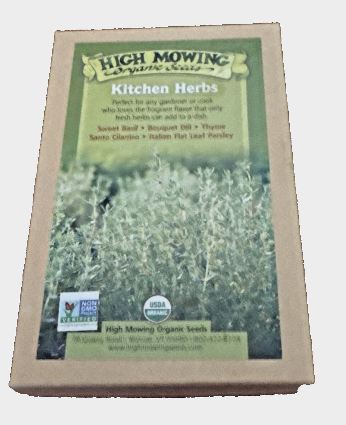 High Mowing Organic Seeds Non-GMO USDA Organic Thyme, Santo Cilantro, Basil more