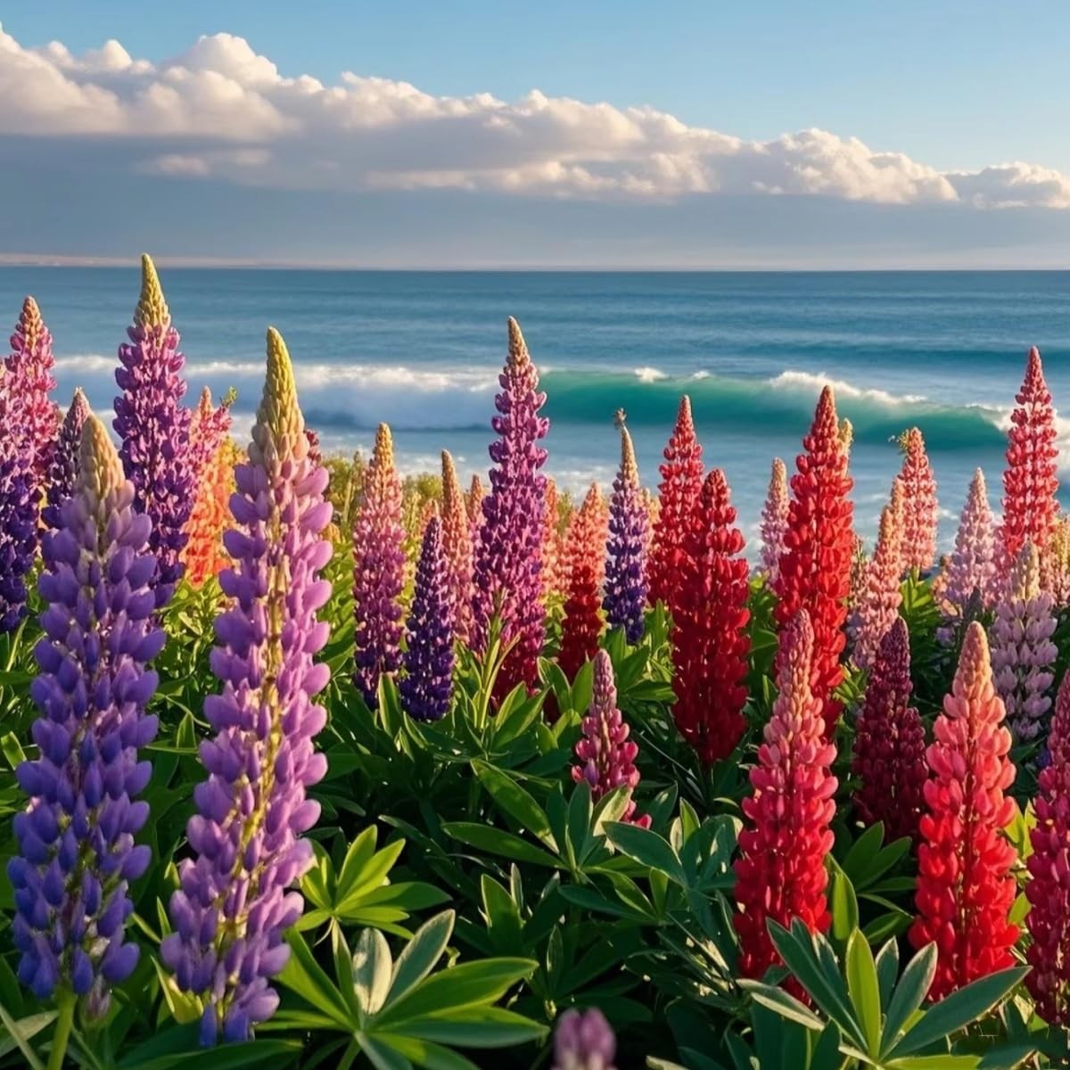 500 PCS Russell Lupine Seeds Mix Color Wildflower Perennial Giant Plants