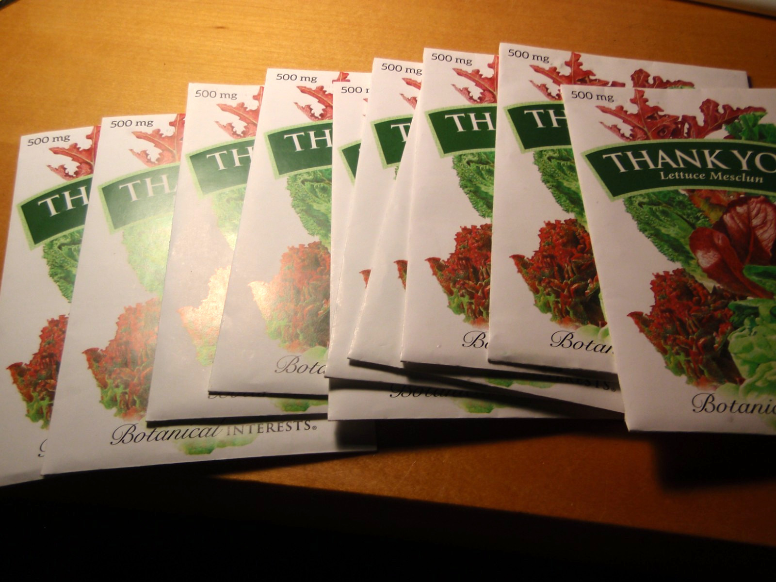 2026 SEASON-10 BOTANICAL INTEREST LETTUCE MESCLUN SEED PKGS-500MG EA/5,000 TOTAL