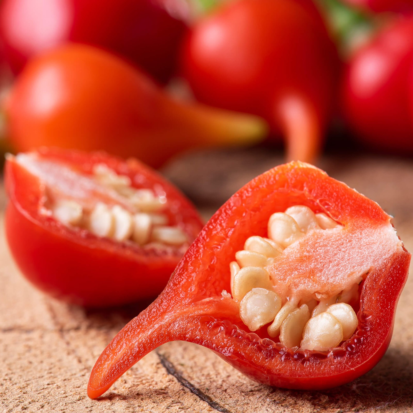 Red Biquinho Pepper Seeds | Brazilian Heirloom | Little Beak/Sweety Drops | 1283