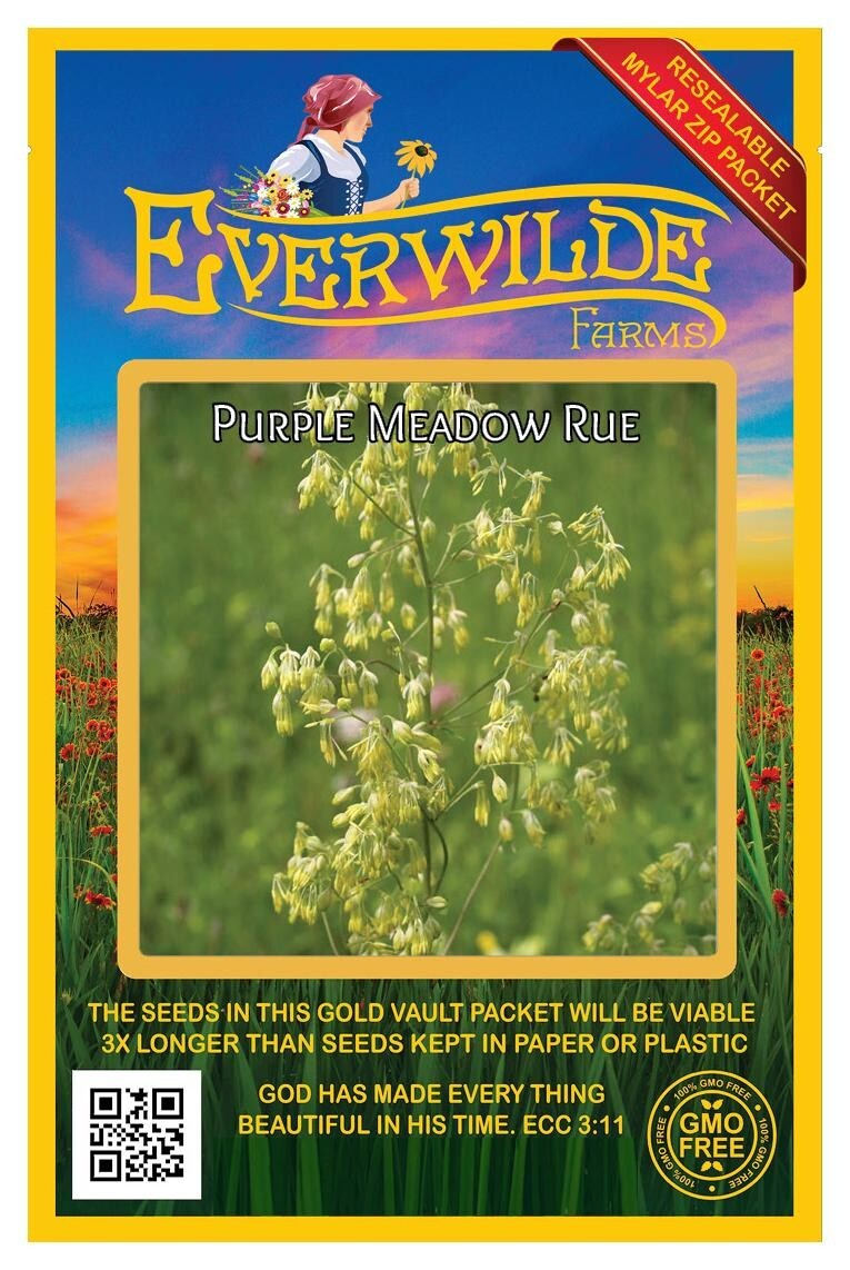 300 Purple Meadow Rue Wildflower Seeds – Everwilde Farms Mylar Seed Packet
