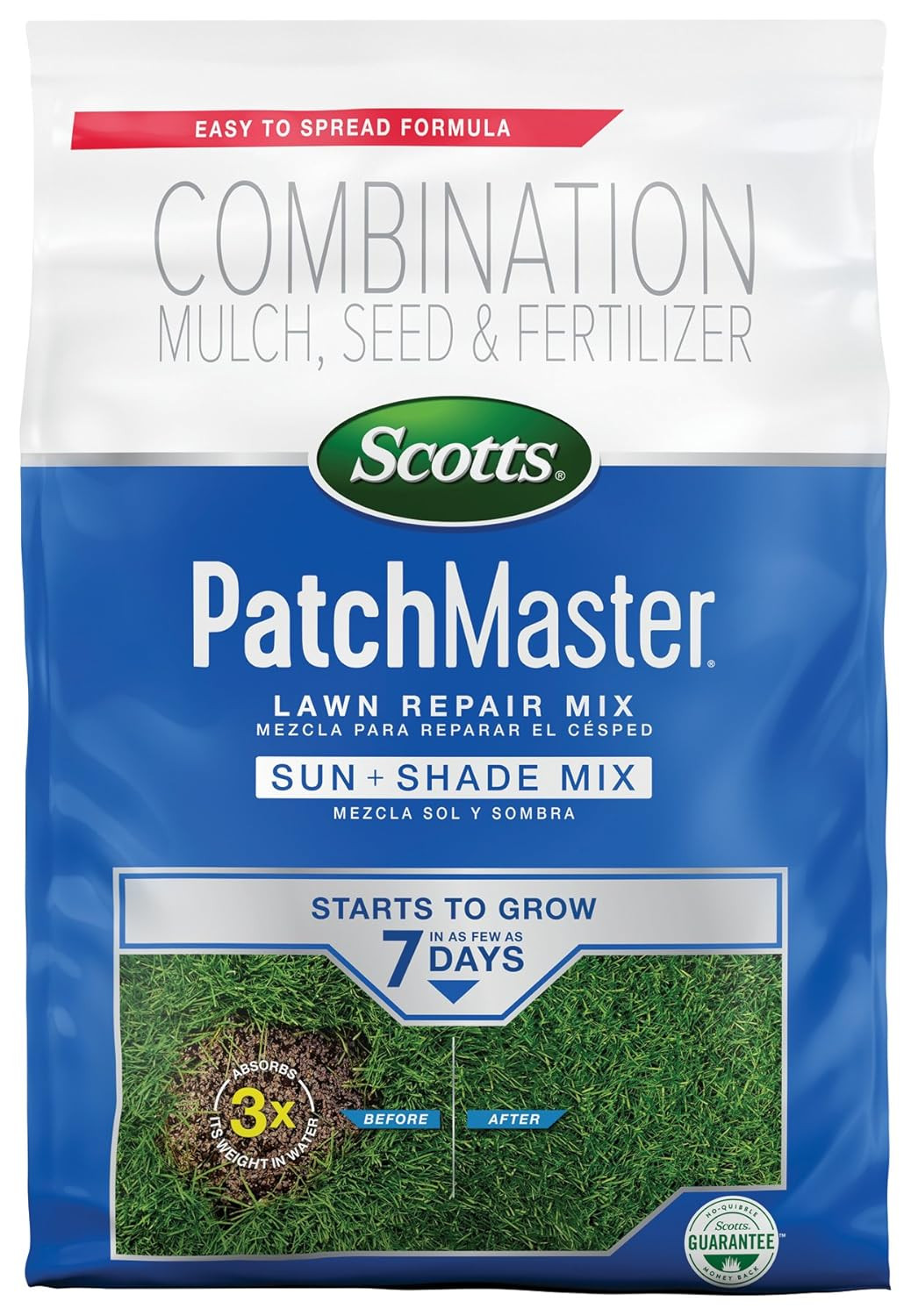 Lawn Repair Mix Sun & Shade, Grass Seed, Fertilizer & Mulch, 4.75 lb