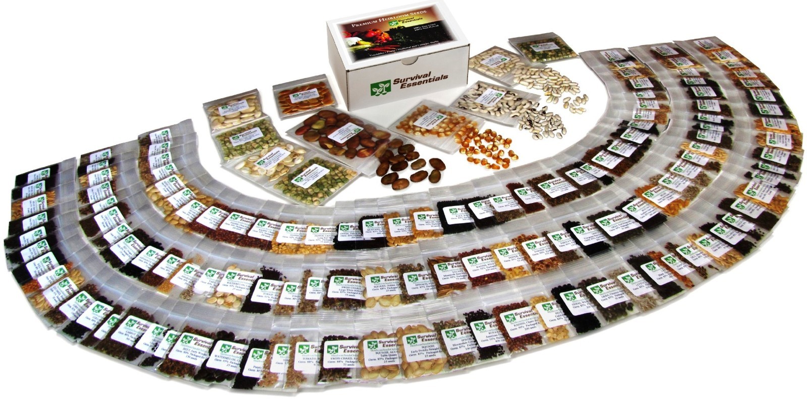 135 Variety Heirloom Seed Vault – Non-GMO Vegetable & Fruit Seeds, Medicinal Her