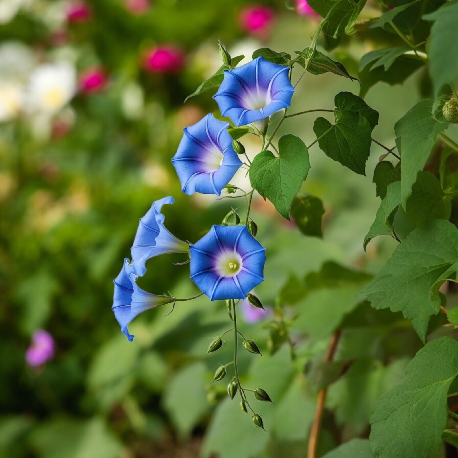 50pcs Morning Glory Seeds – Beautiful Perennial Climbing Flowers for Your Garde