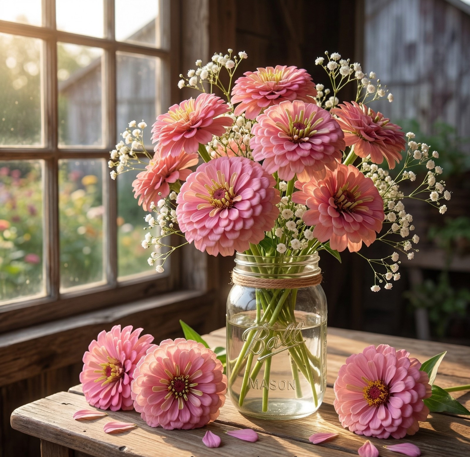 Zinnia ILLUMINATION Pink Wedding Cut Flower Garden Pollinators Non-GMO 100 Seeds