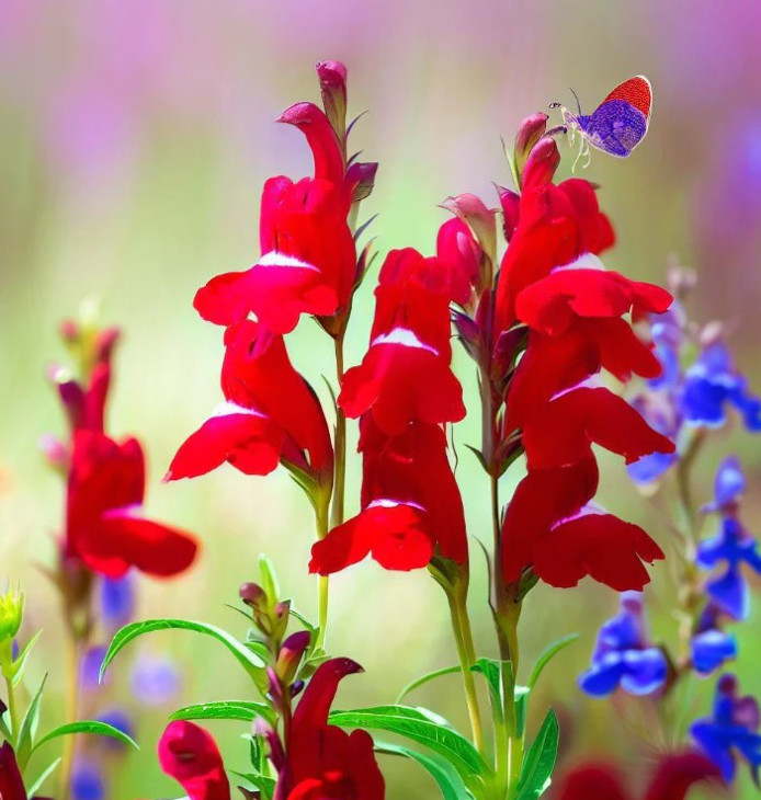 Penstemon PURPLE DREAM MIX Perennial Beardtongue Red for Hummingbirds 200+ Seeds