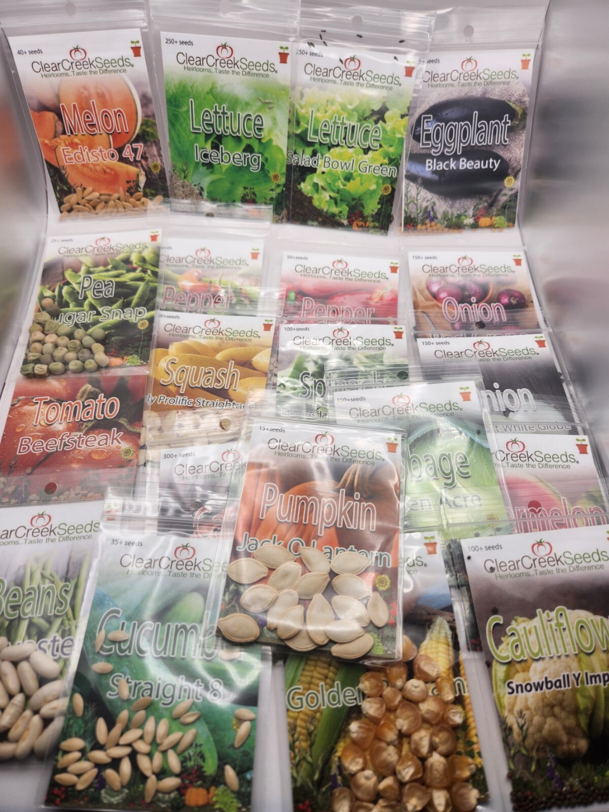 Heirloom Garden Vegetable Seed Bundle, 20 Regular Pkgs, Non-GMO, Survival Food