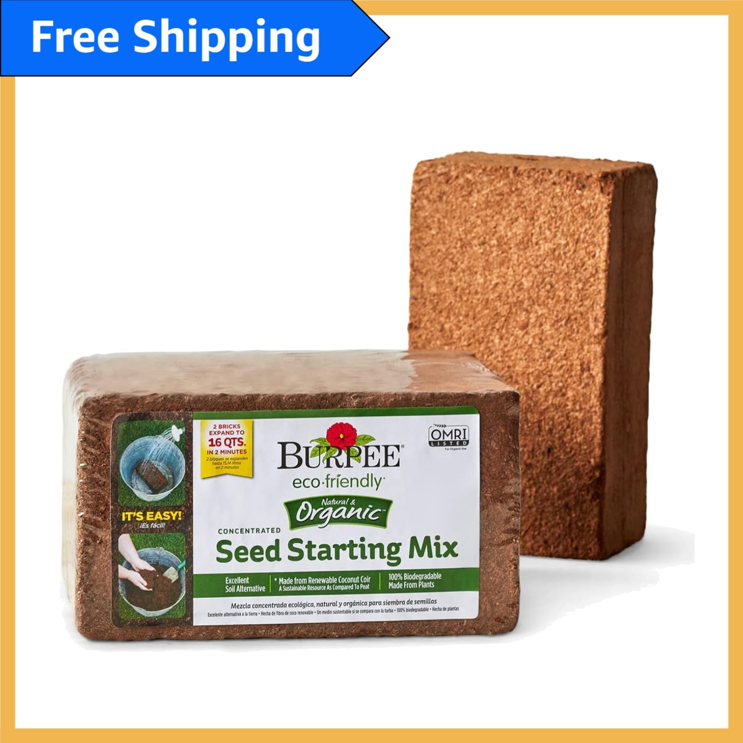 16 Quart Coconut Coir Seed Starting Mix – Eco-Friendly & Biodegradable