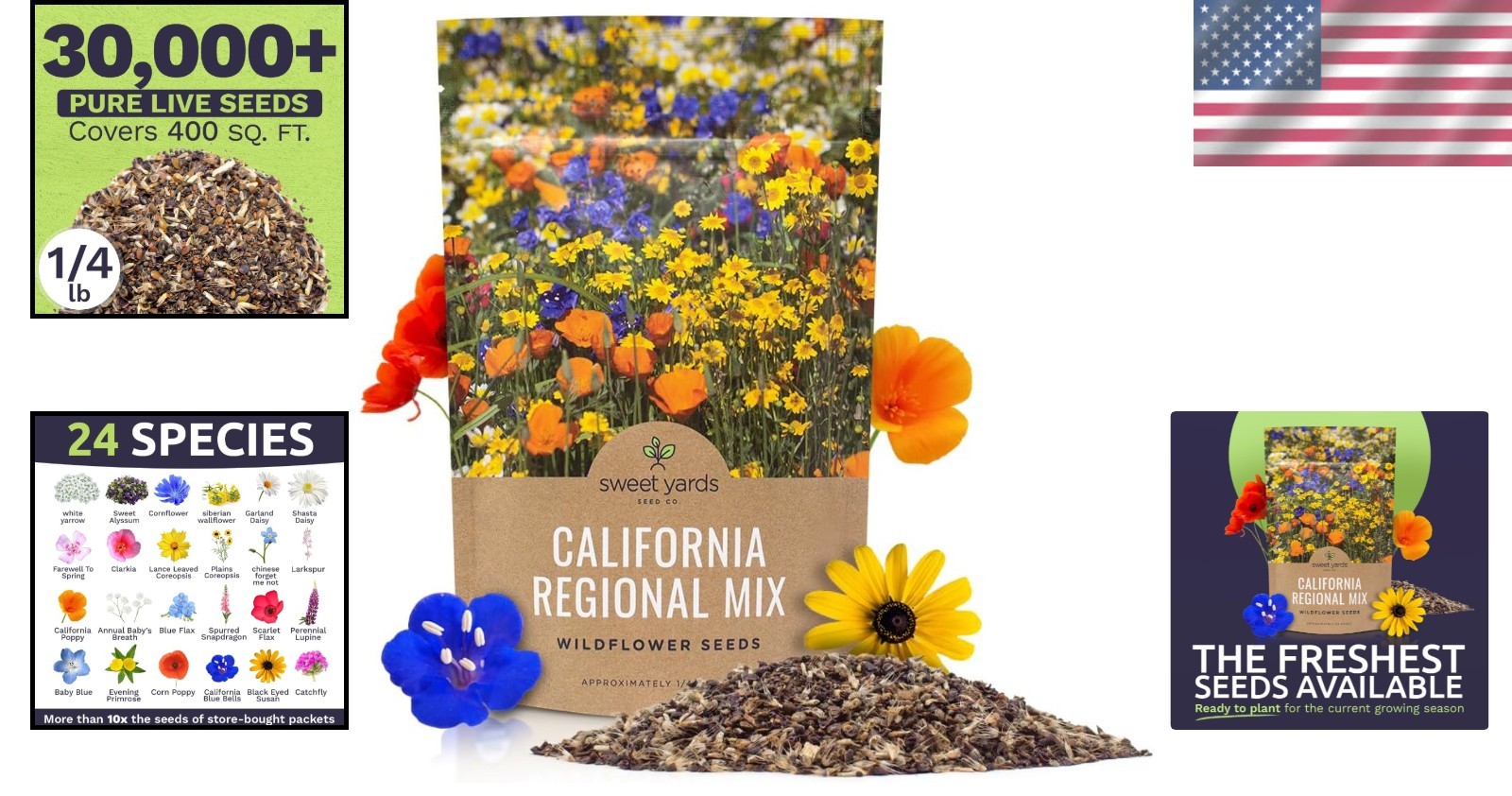 California Wildflower Mix – 1/4 lb Bag