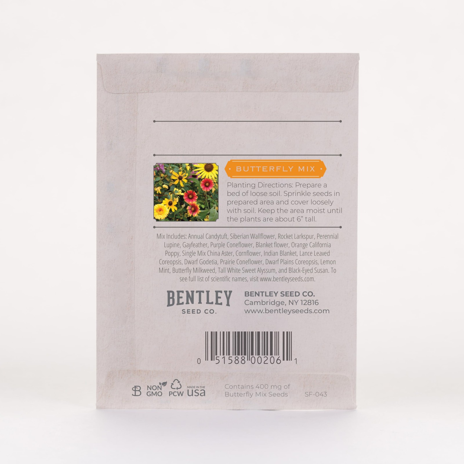 Butterfly Seed Packets Assortment 25pc Wildflower Mix Garden Attract Pollinators