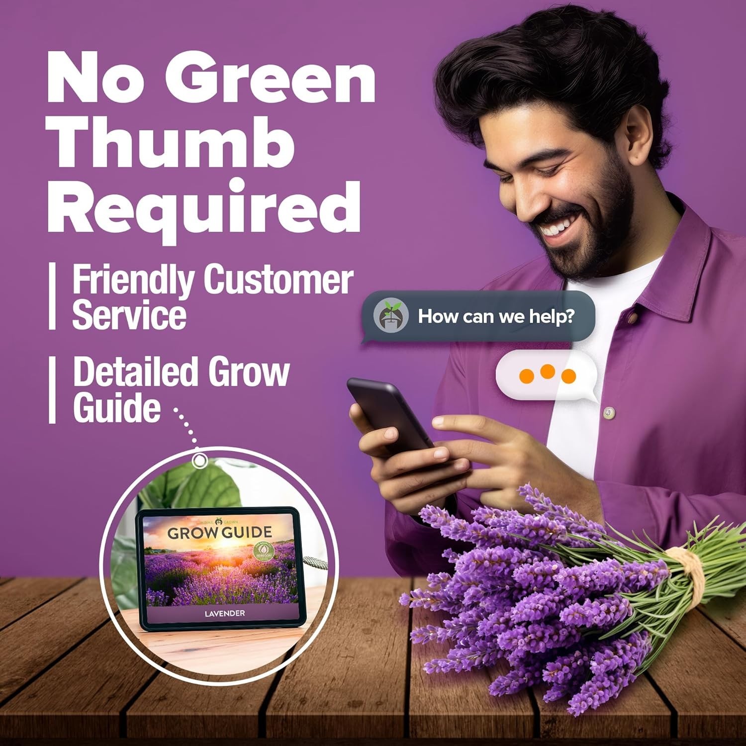 Low Maintenance Non-GMO Lavender Seeds – 1,500+ Blooms for Any Skill Level