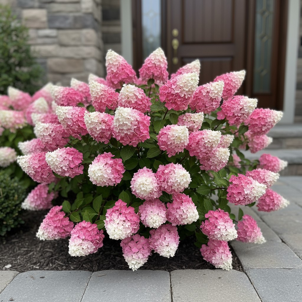 50 Panicle Hydrangea Seeds – Two-Tone Pink-White Flowers for Landscaping