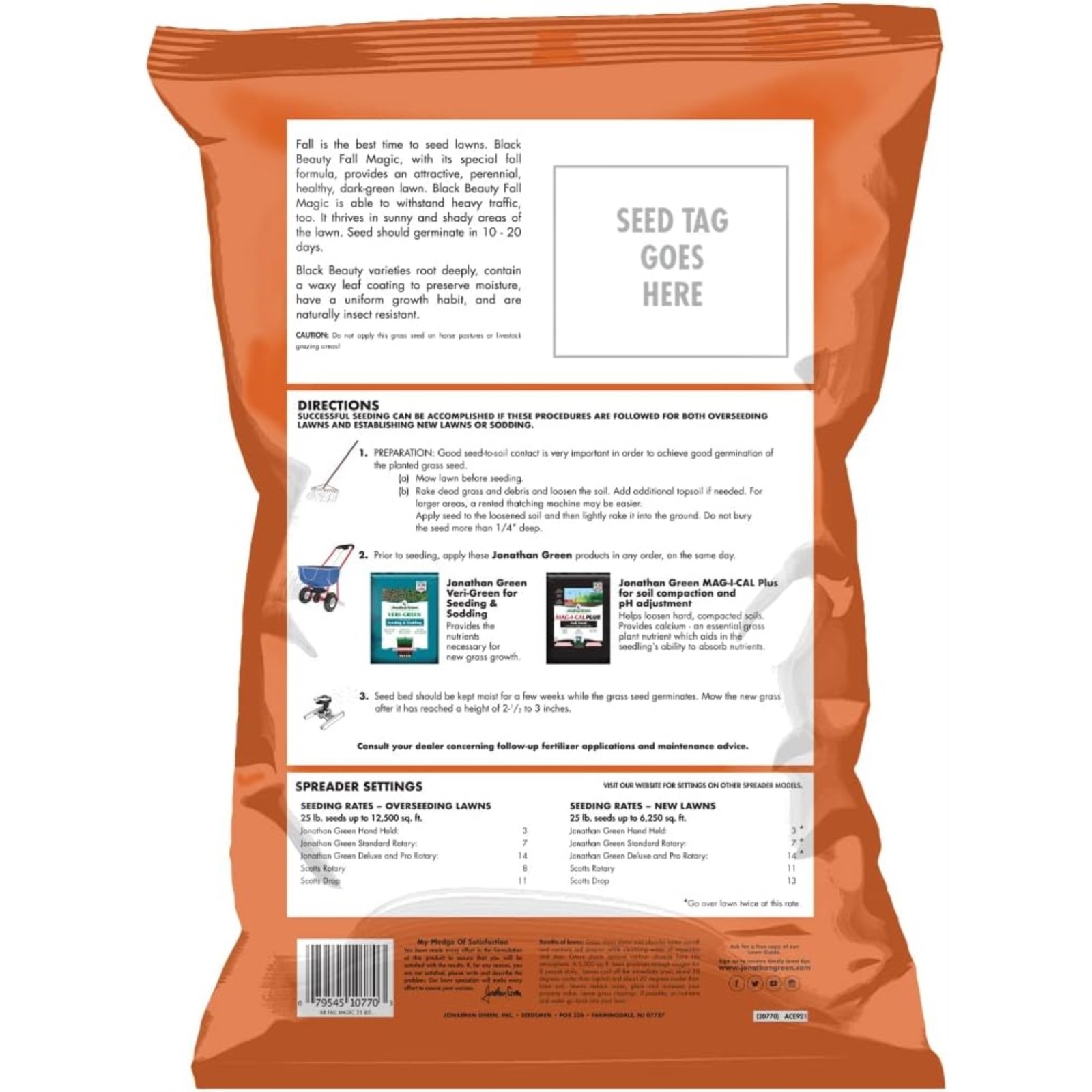 Jonathan Green & Sons Fall Magic Grass Seed, 25 Lb
