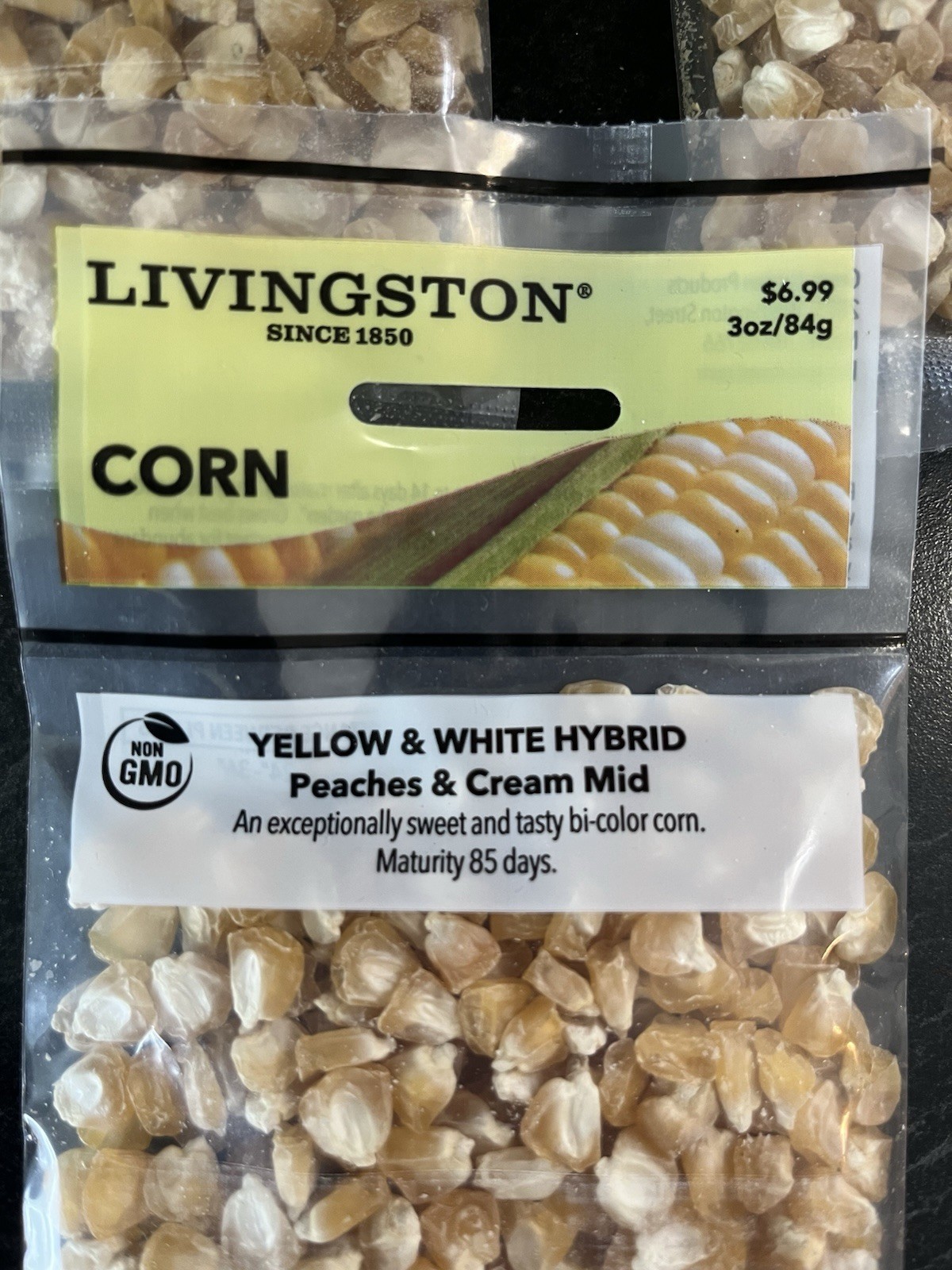 5 Bags Livingston Yellow & White HYBRID Peaches & Cream Mid , 3 Oz. Bag