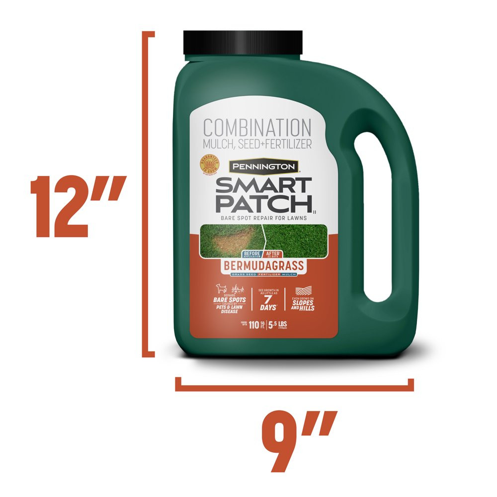 PENNINGTON GRASS SEED Smart Patch Bermuda Mix for Full Sun