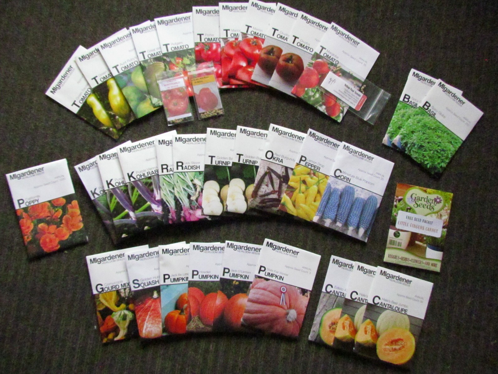 Lot of 35 Assorted Vegetable Fruit Herb Seed Packs 2022-2025 Tomato, Cantalope +