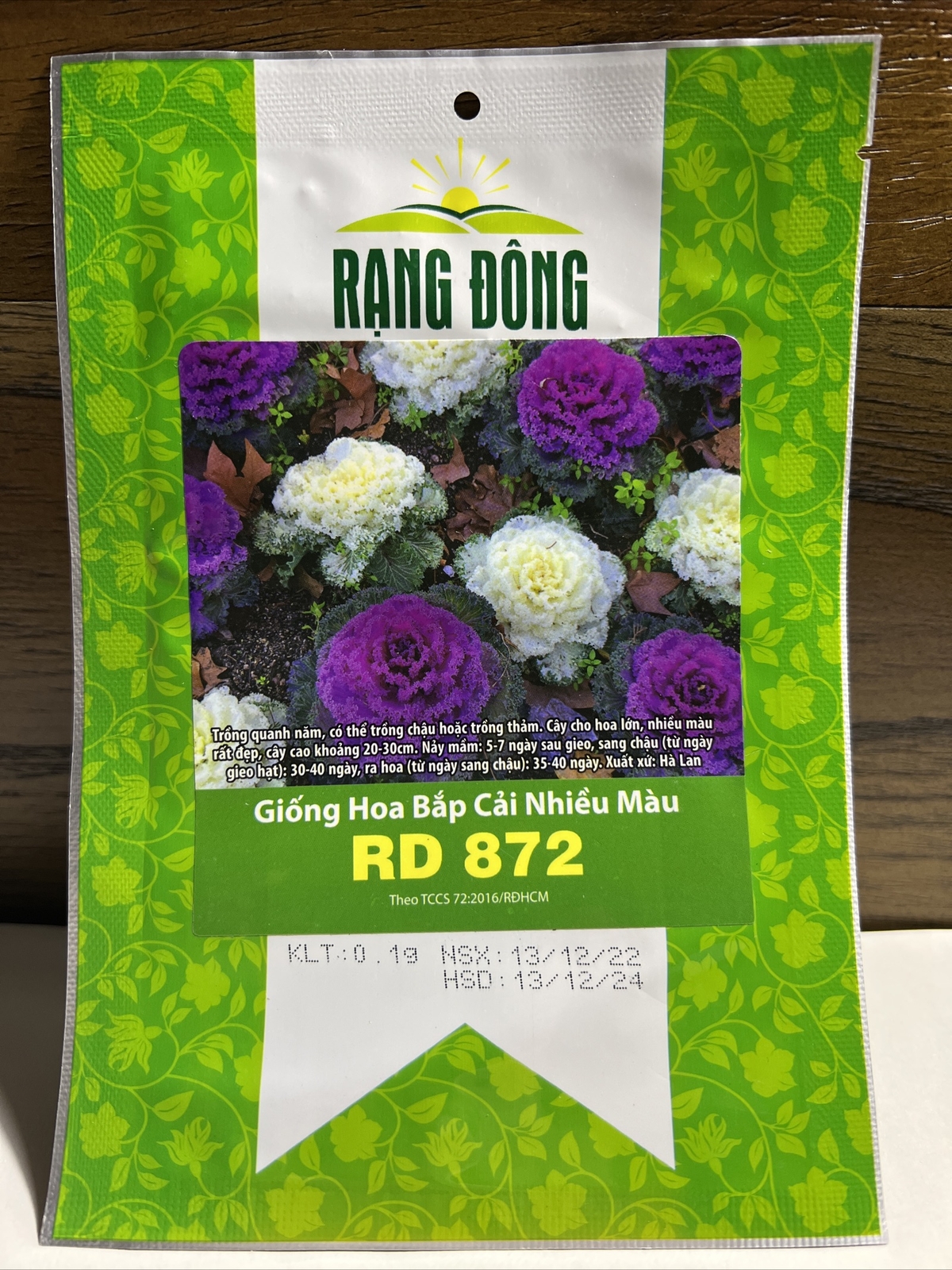 0.1gr Seeds Flowering Kale Ornamental Cabbage Large-Leaved Mix Bap Cai Nhieu Mau