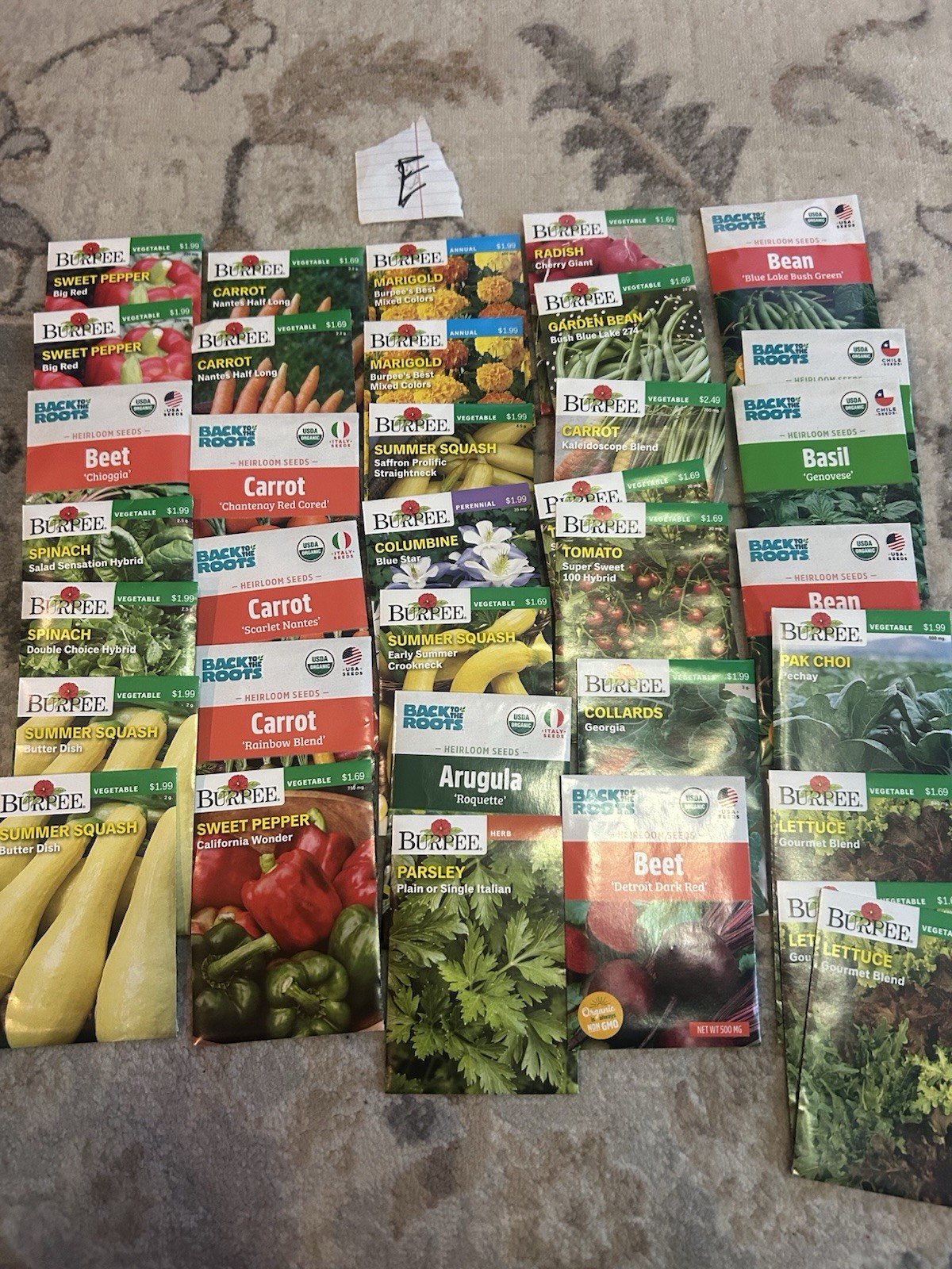 Lot E seeds Vegetable, flowers And Herb Seed Packets Packs 2025 mix gardening.