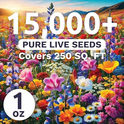 – Large 1 Ounce Packet – 15,000 Flower 1 Ounce (Pack of 1) Midwest Regional Mix