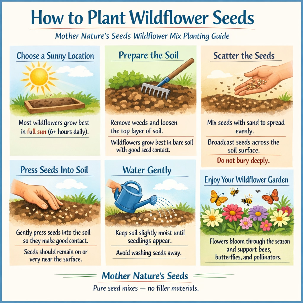 Wildflower Mix LOW GROWING Short Flowers w/ Perennials USA Non-GMO 1000+ Seeds!