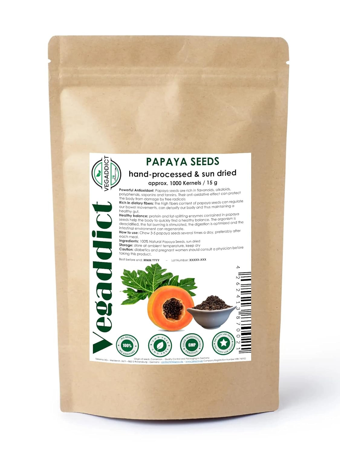 100% Natural Sun Dried Papaya Seeds | High Papaya Enzyme (Papain) Content | N…