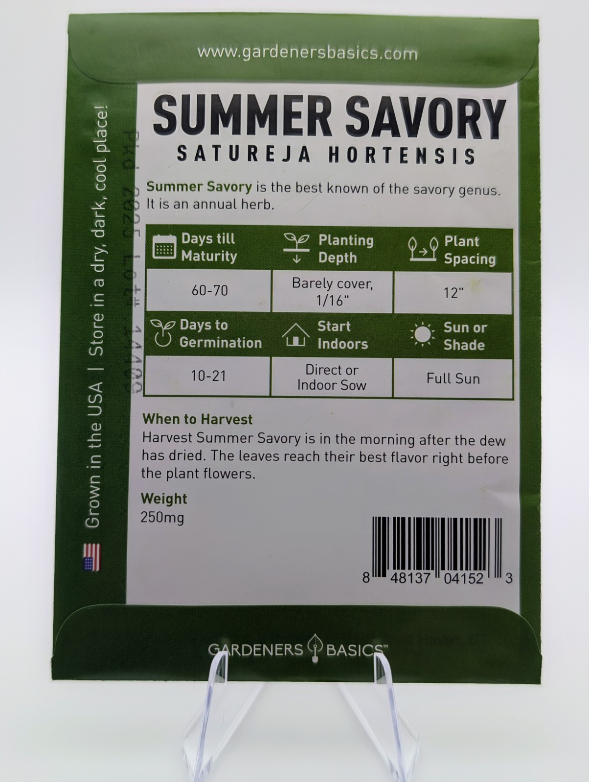 Summer Savory Satureja Hortensis Non-GMO Heirloom Seeds | Gardeners Basic | NEW
