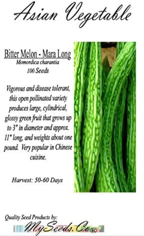 Mara Long Variety Bitter Melon – 100 Non-GMO Seeds