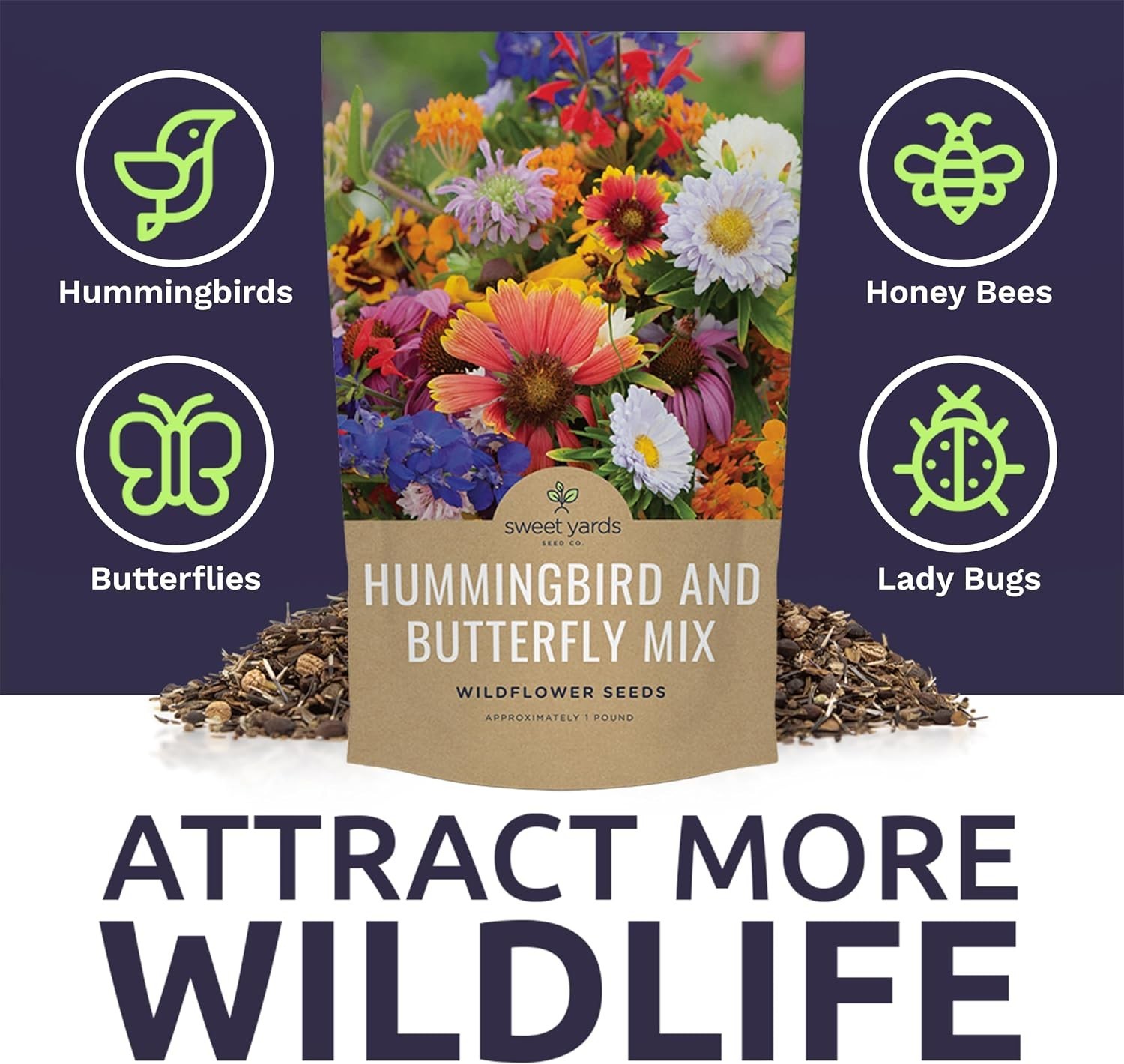 Bulk Wildflower Mix Seeds – 120,000+ Annual Perennials