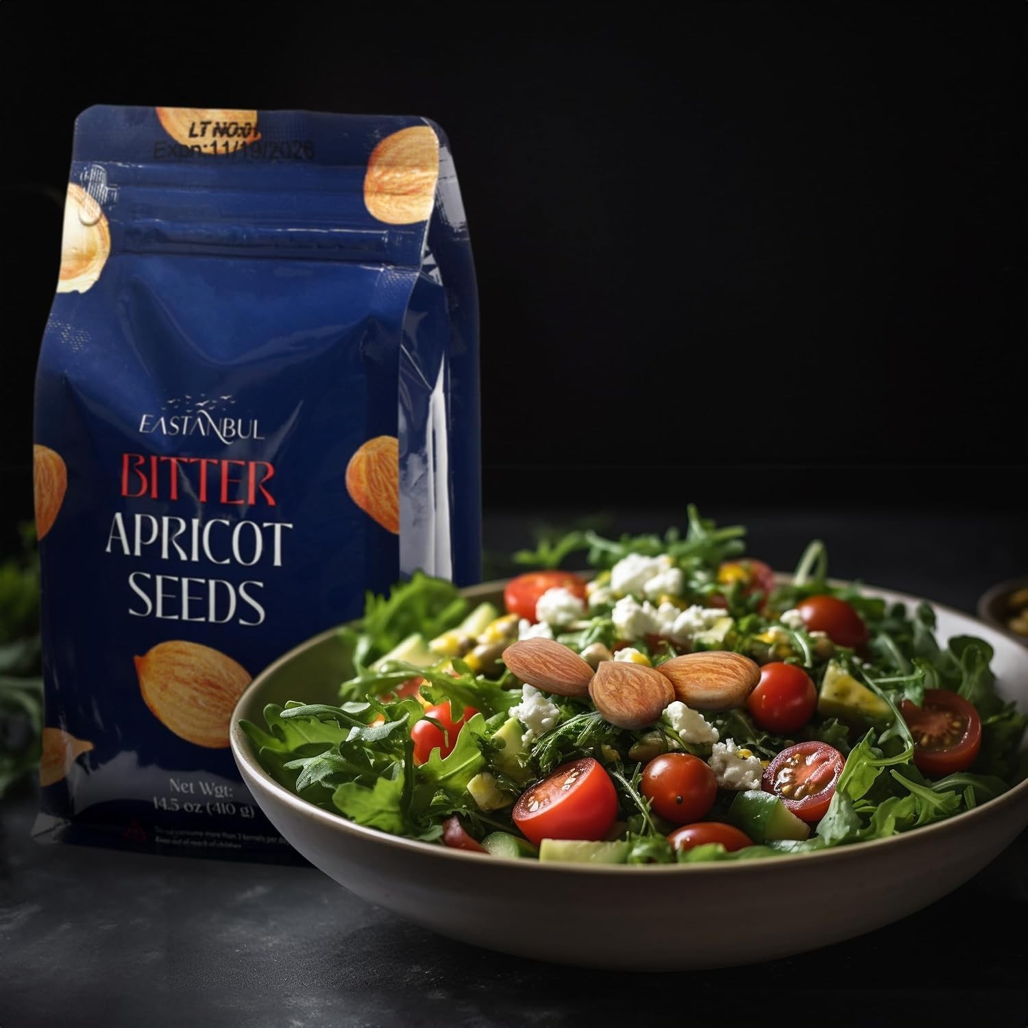 Organic Bitter Raw Apricot Kernel Seeds 14oz Gluten Free USDA 1 lb