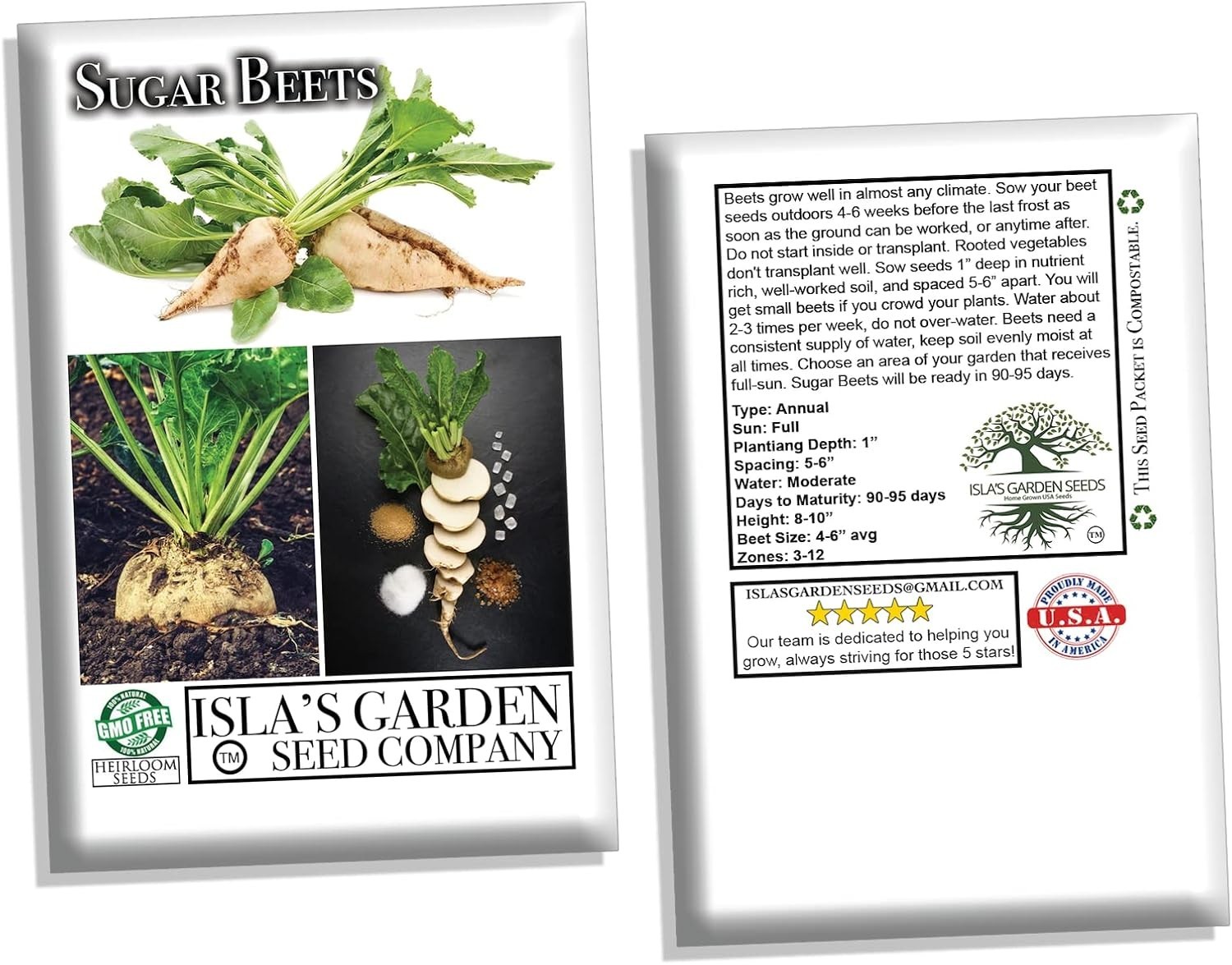 100+ Heirloom Non-GMO Sugar Beet Seeds for Bountiful Harvests – Easy to Grow