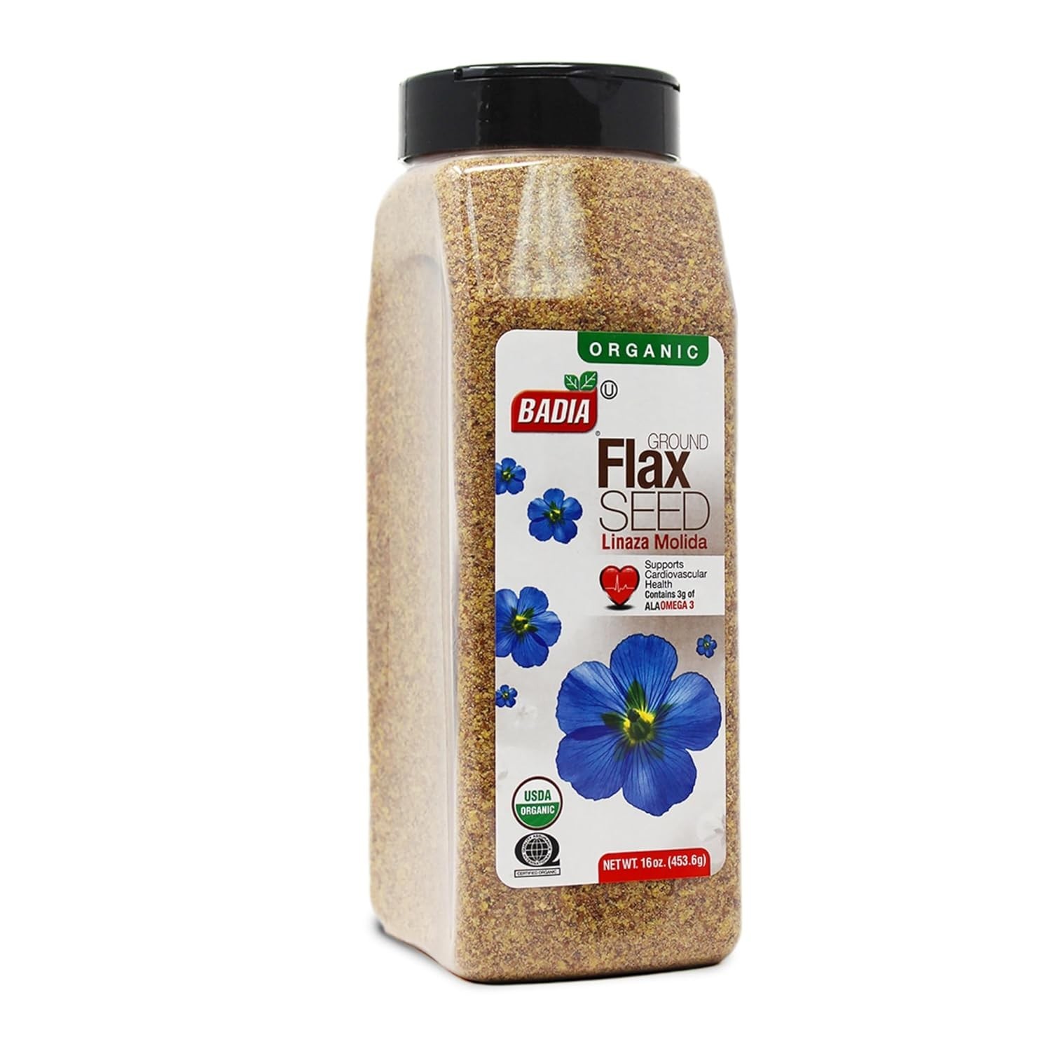High Fiber Organic Flax Seed 16 oz – Resealable for Maximum Freshness & Flavor