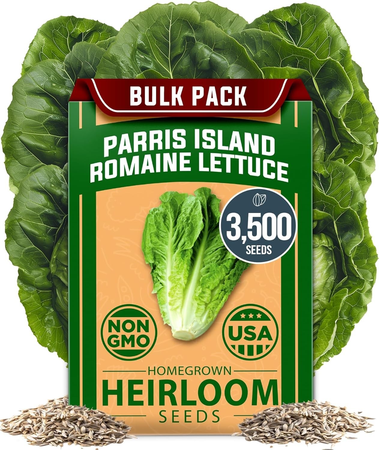 Parris Island Romaine Lettuce Seeds – Heirloom, Non-GMO, High Germination, Cr…
