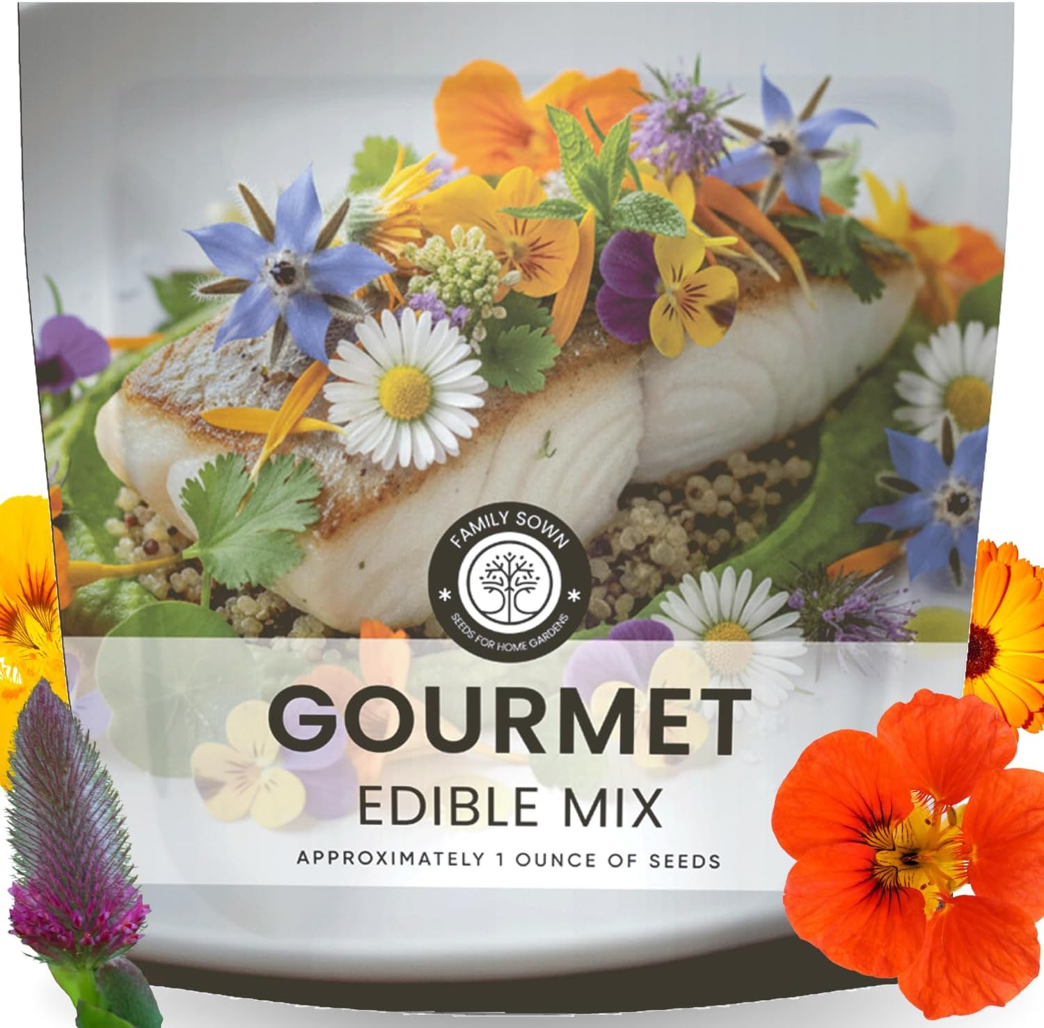 Gourmet Edible Mix – 5,000 Premium Seeds for Planting – Fresh Culinary Flowers &