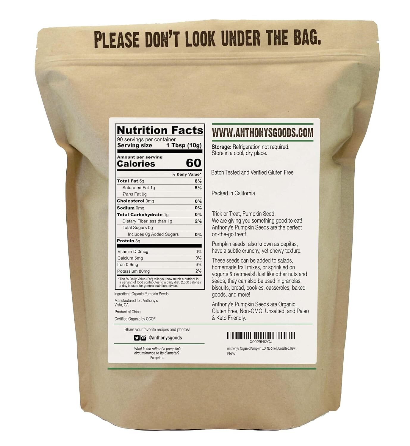 Organic Gluten-Free Pumpkin Seeds 2 lb – Perfect for Healthy Snacking