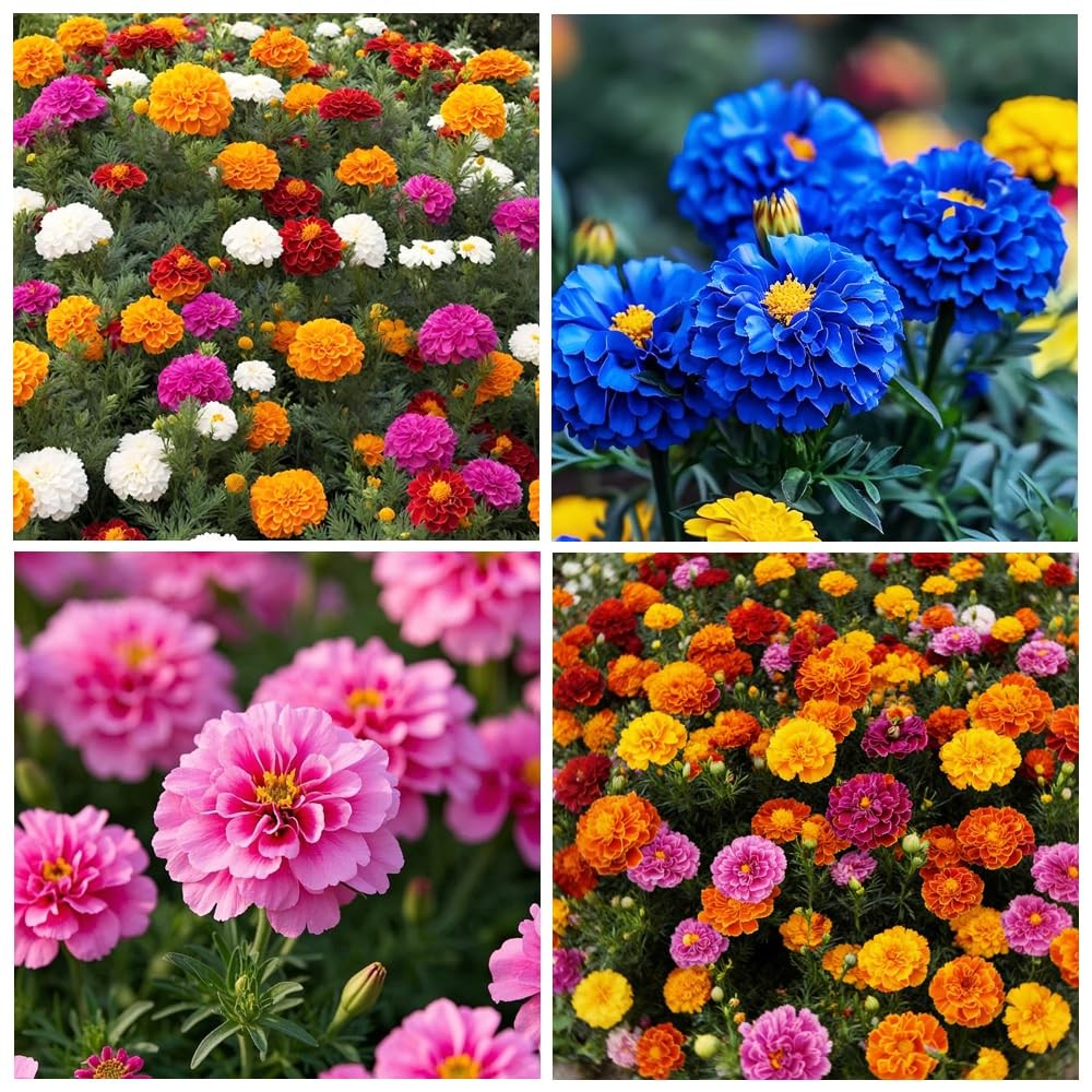 900+ Annual French Marigold Garden Flower Mix Flower Seeds for Planting Garde…